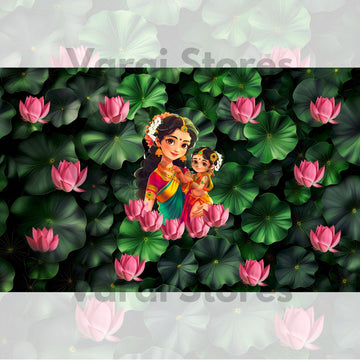 Lotus Annaprasana GIRL - Fabric (5x8) Feet