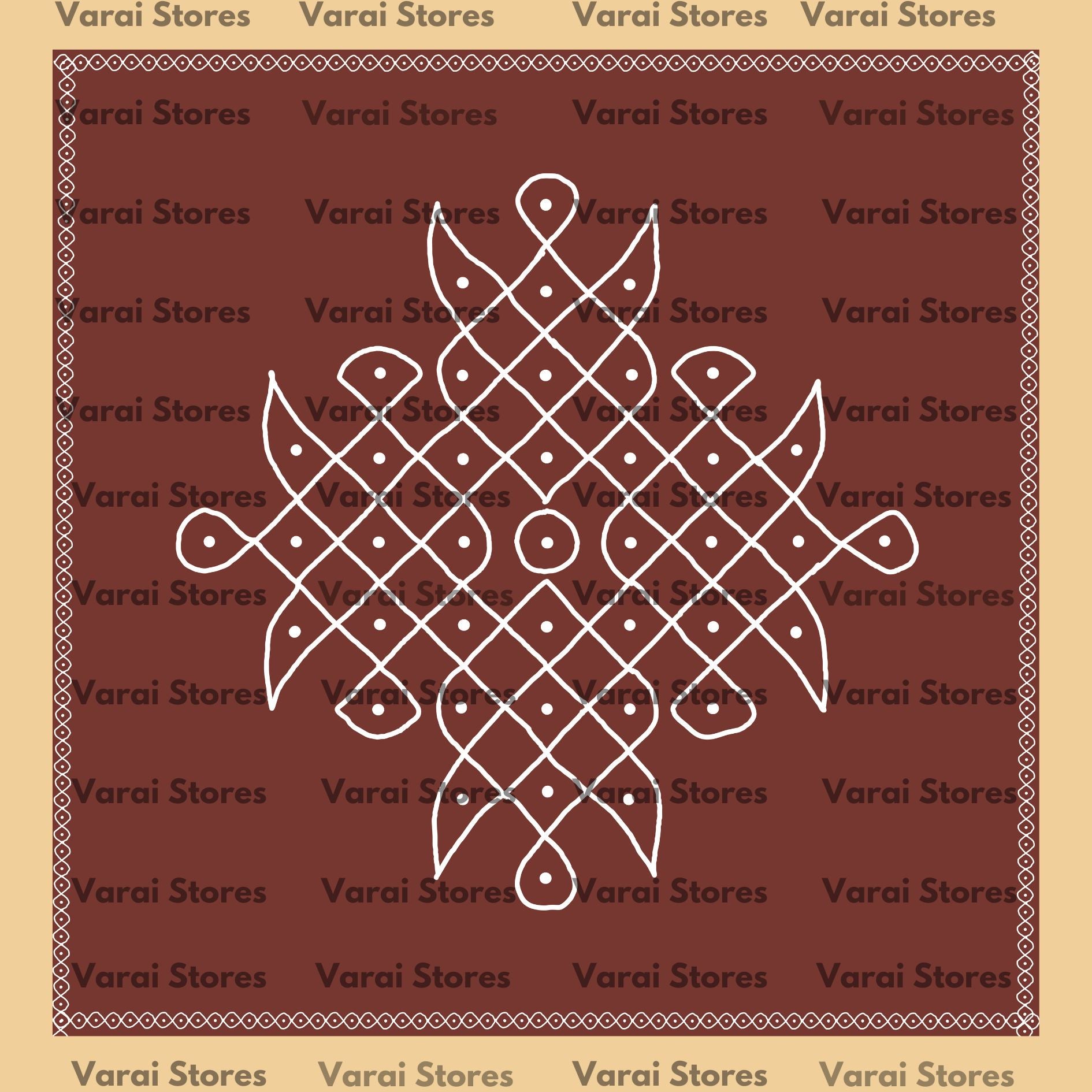 Center Kolam - Fabric With Pole Pocket