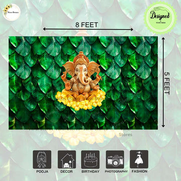 Ganesha (Type 1) - Fabric (5x8) Feet