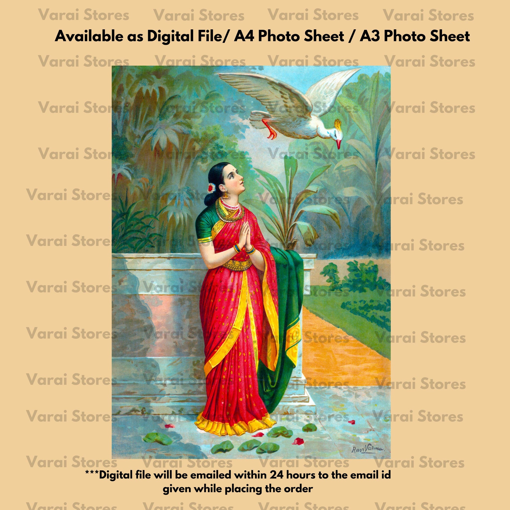 Raja Ravi Varma Painting Print - 09