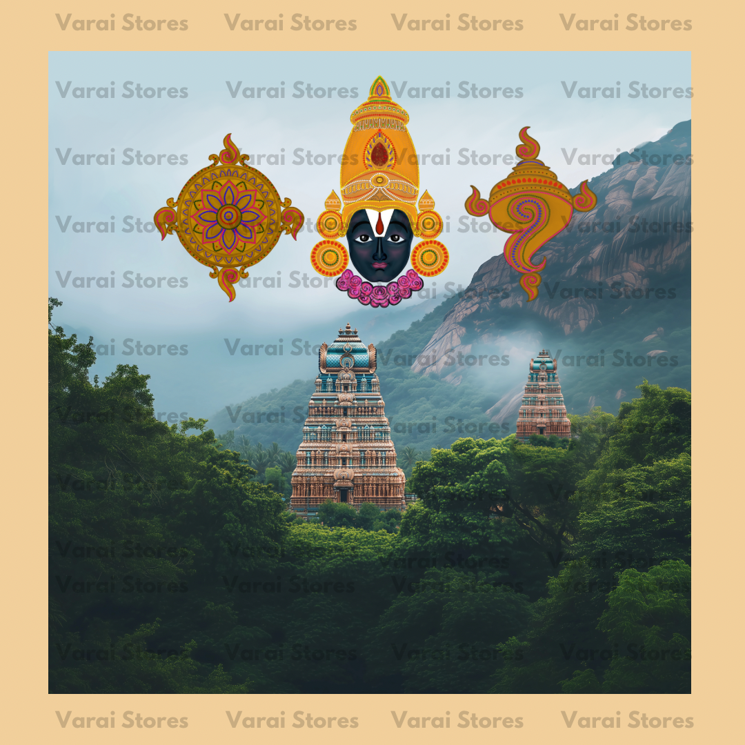 Tirumala Tirupati - Fabric (8x8) Feet With Pole Pocket