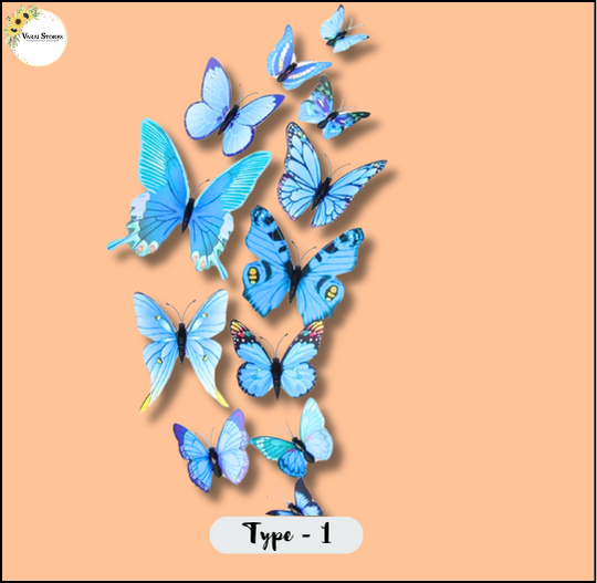 Colourful Butterflies - (12 Pc Set)