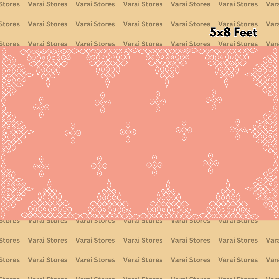 Elegant Kolam  - Fabric Floordrop