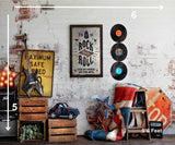 Rock and Roll - PRINTED BABY BACKDROP - FABRIC (PRE ORDER)