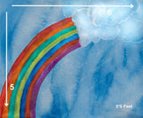 Rainbow (Type 1) - Printed Baby Backdrop - FABRIC (PRE ORDER)