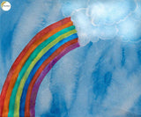 Rainbow (Type 1) - Printed Baby Backdrop - FABRIC (PRE ORDER)