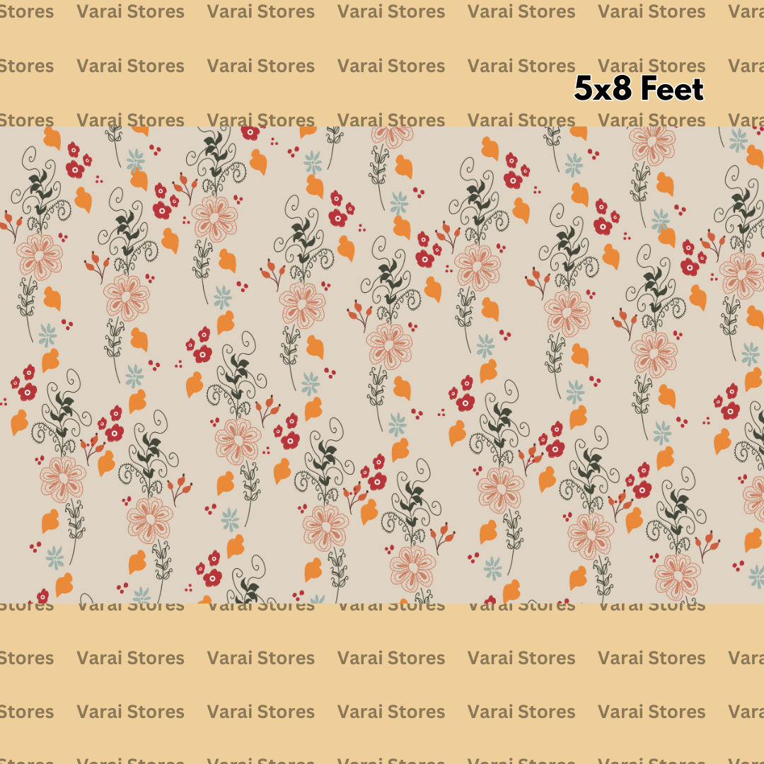 Floral Pattern  - Fabric Floordrop