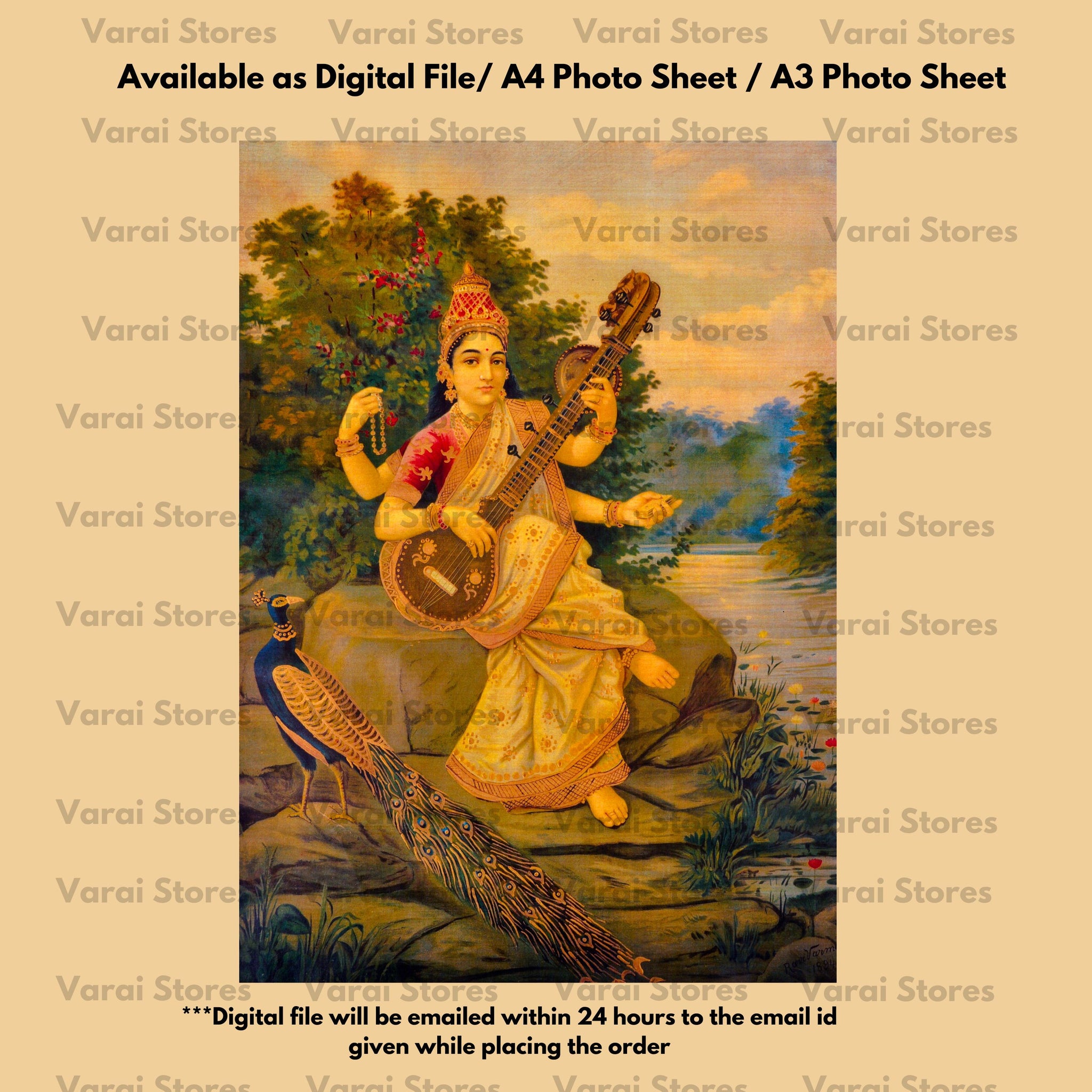 Raja Ravi Varma Painting Print - 12