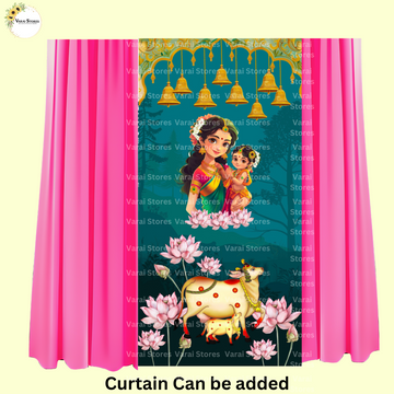 Annaprasana GIRL - Fabric (8x5) Feet With Pole Pocket