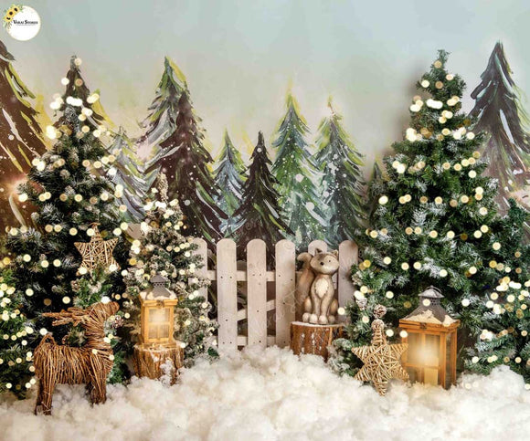 White Snow - Printed Baby Backdrop - FABRIC (PER ORDER)