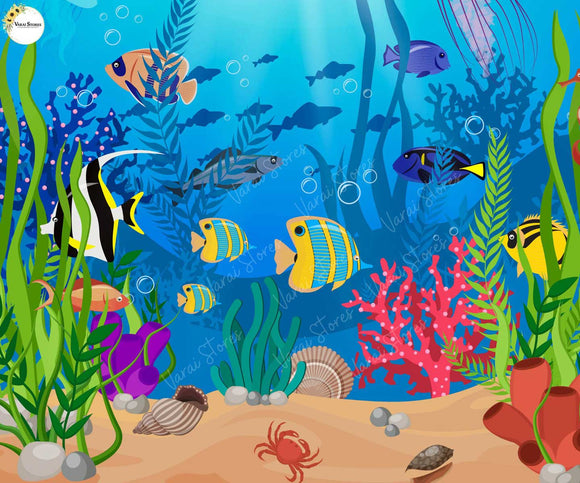 Underwater -  Printed Baby Backdrop - FABRIC (PRE ORDER)