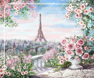 Paris -  Printed Baby Backdrop - FABRIC (PRE ORDER)