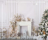 White Christmas  - Printed baby Backdrop - FABRIC (PRE ORDER)