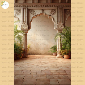 Cream Marble Palace -  Printed Lifestyle  Backdrop - PREMIUM FABRIC