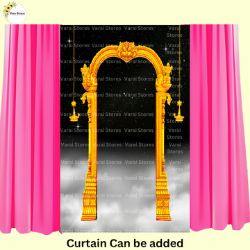 Prabhavali  -  Fabric (8x5) Feet With Pole Pocket