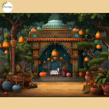 Vrindavan -  Baby Printed Backdrops - PREMIUM FABRIC