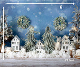 Winter House - Printed Baby Backdrop - FABRIC (PRE ORDER)