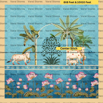 Pichwai Melody - Fabric (8x8) Feet With Pole Pocket