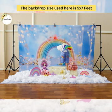 Rainbow Arch - Baby Printed Backdrops - PREMIUM FABRIC