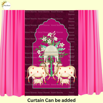 Jasmin Palace: Pink  -  Fabric (8x5) Feet With Pole Pocket