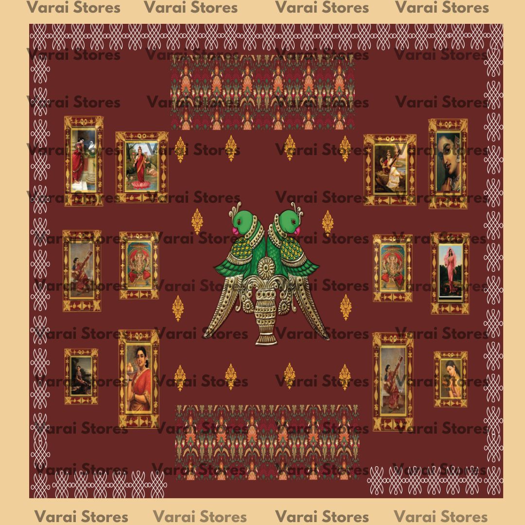 Classic Tanjore art  -  Fabric With Pole Pocket