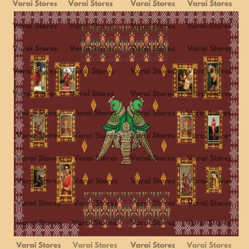 Classic Tanjore art   - Fabric (8x8) Feet With Pole Pocket