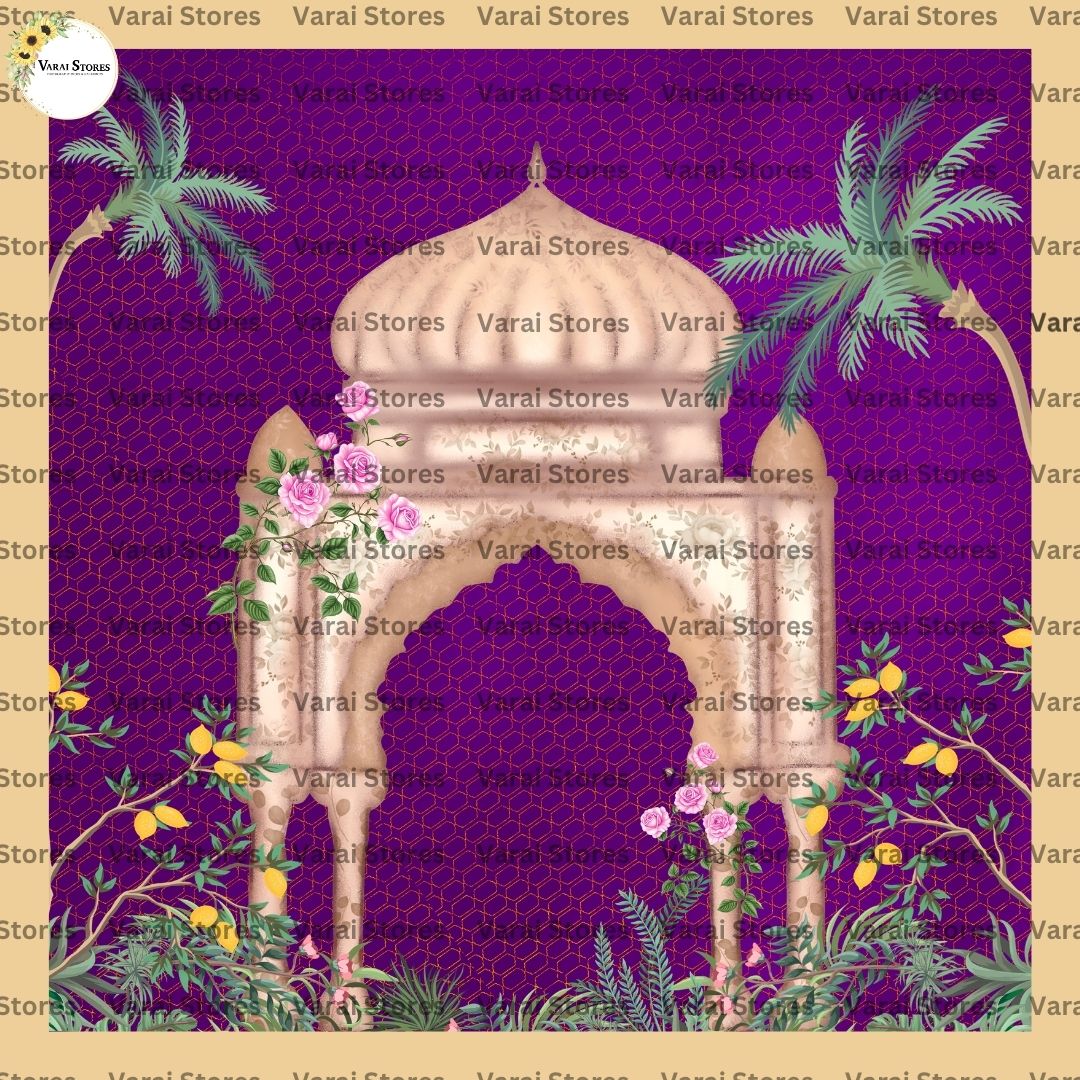 Mughal Architecture  - Fabric With Pole Pocket