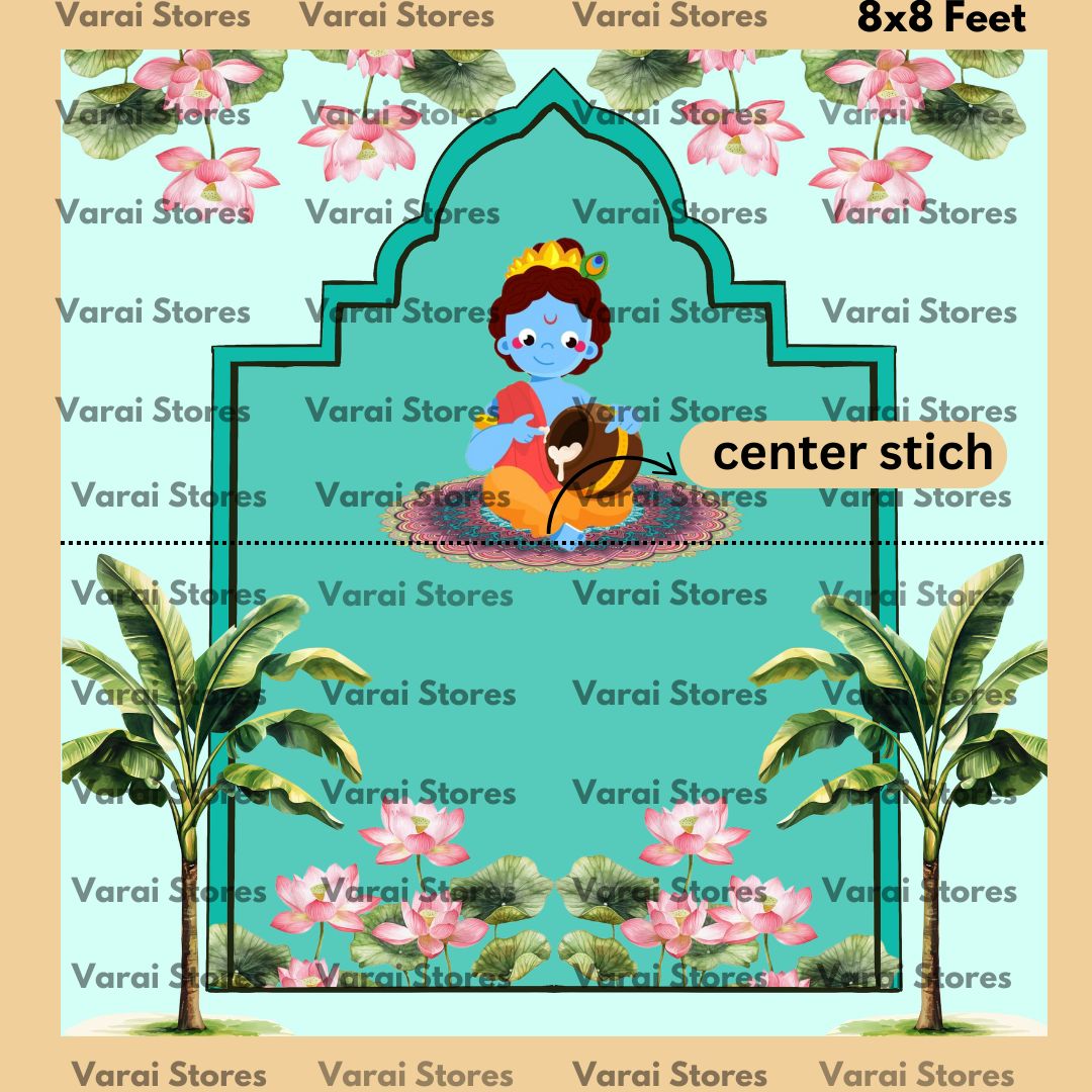 Little Krishna  - Fabric With Pole Pocket