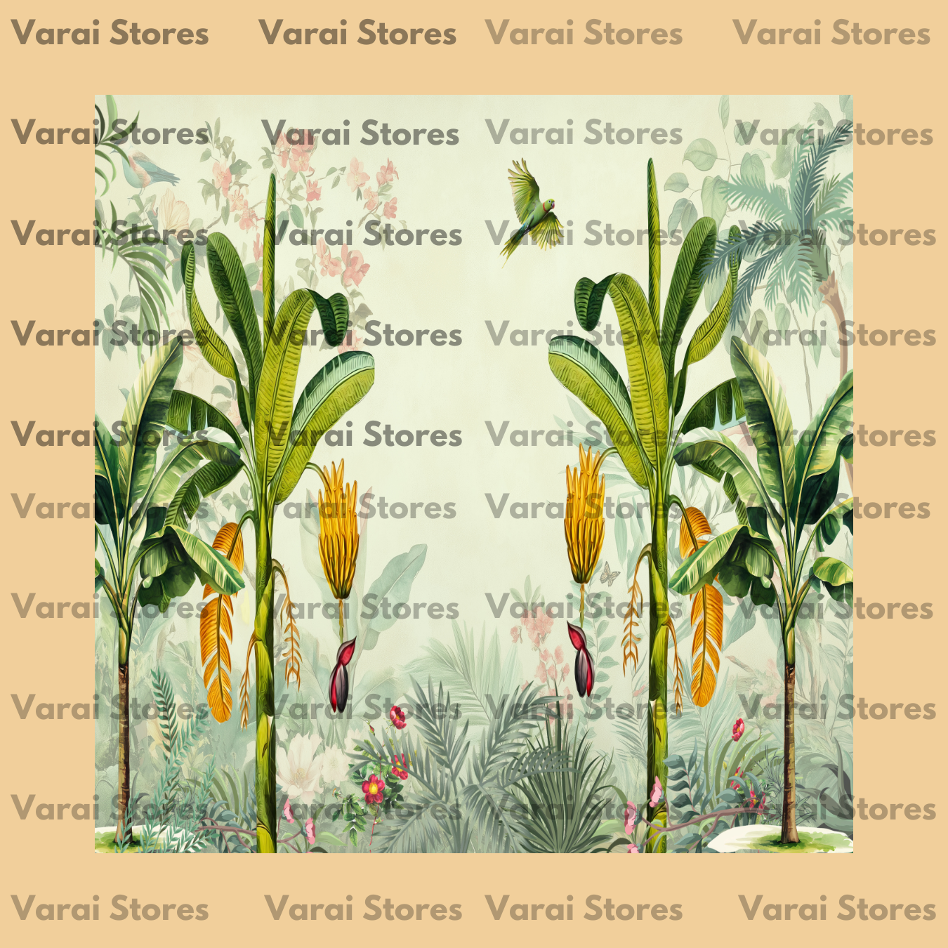 Boho Banana Tree - Fabric With Pole Pocket