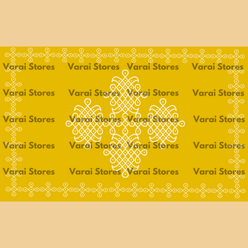 Kolam (Type 1) - Yellow - Fabric Floordrop