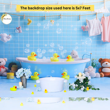 Baby Duck Bath - Baby Printed Backdrops - PREMIUM FABRIC