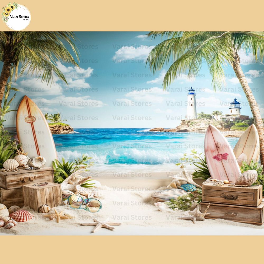 Beach House - Baby Printed Backdrops - PREMIUM FABRIC