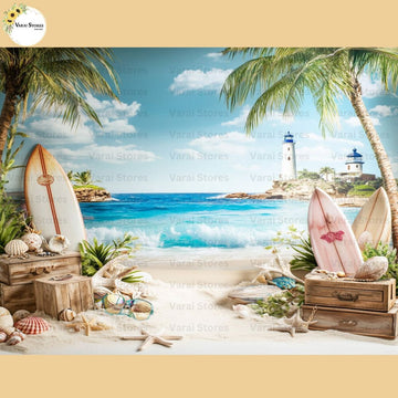 Beach House - Baby Printed Backdrops - PREMIUM FABRIC