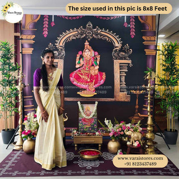 Divine Mahalakshmi - Fabric With Pole Pocket
