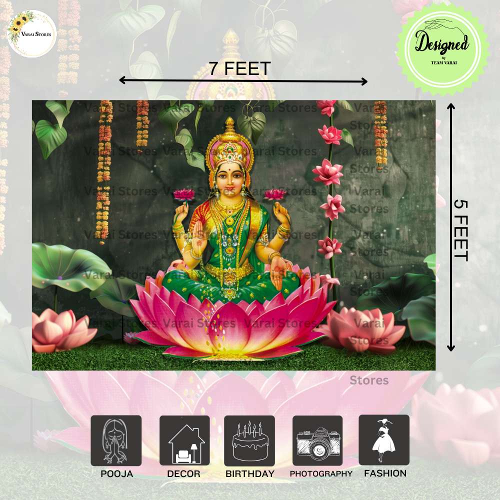 Mahalakshmi (type 1)- Fabric (5x8) Feet