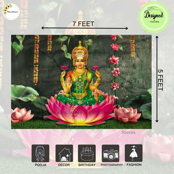Mahalakshmi (type 1)- Fabric (5x8) Feet