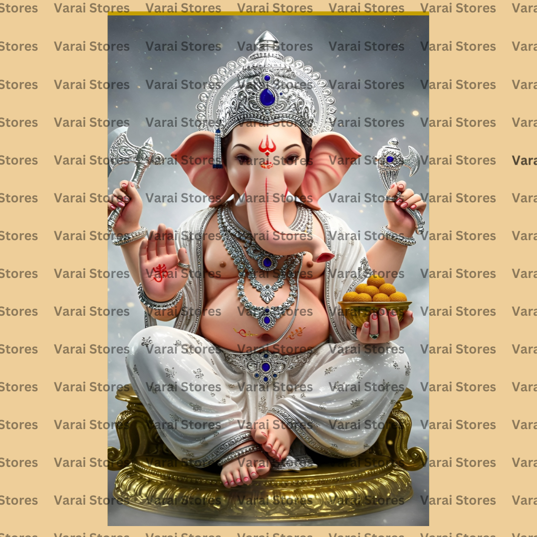 Ganesha (Type 10) - Fabric (8x5) Feet With Pole Pocket