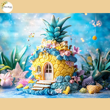 Pineapple House - Baby Printed Backdrops - PREMIUM FABRIC