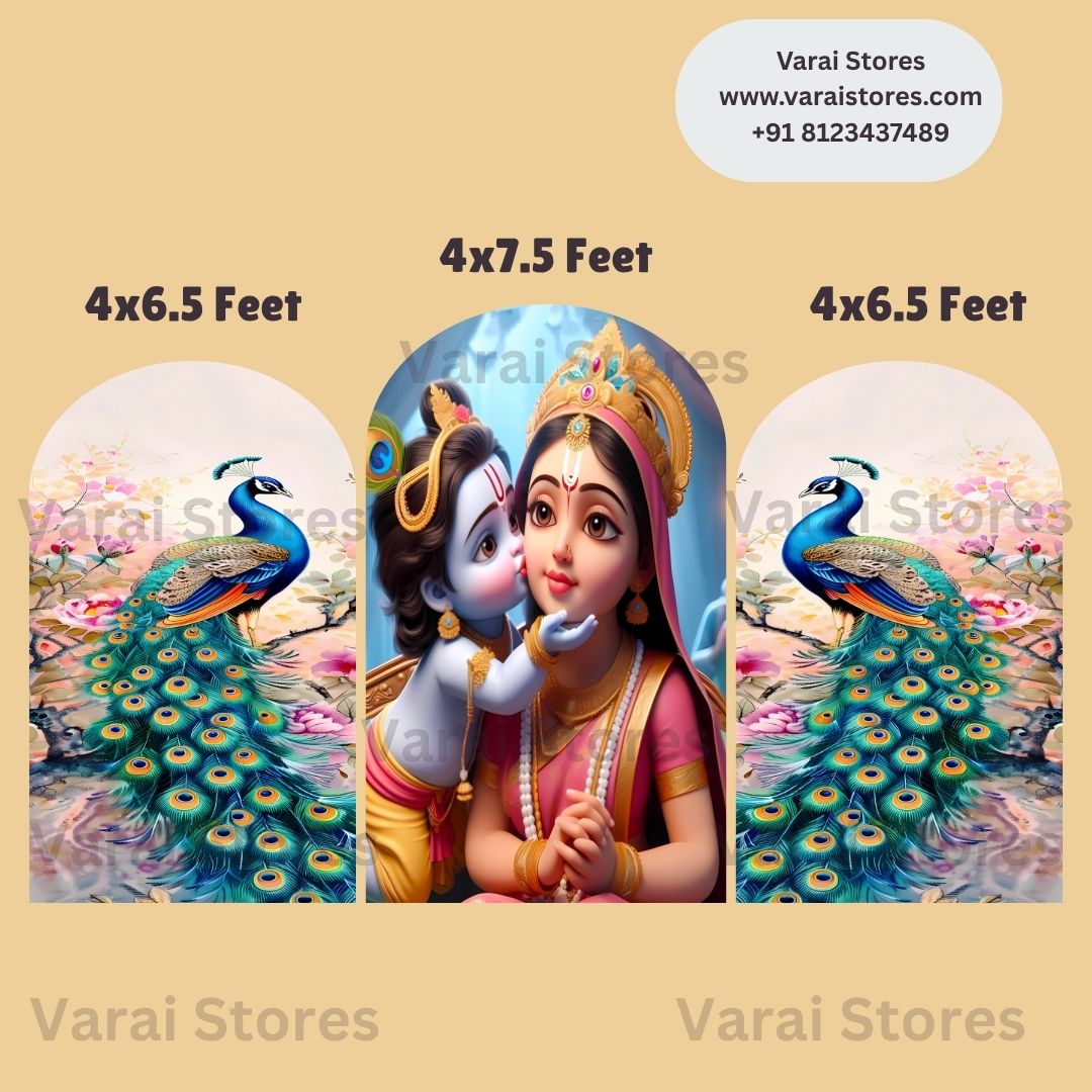 Yeshoda Krishna Arch Backdrop Set