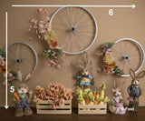 Floral Wheels  - Printed Baby Backdrop - FABRIC (PRE ORDER)