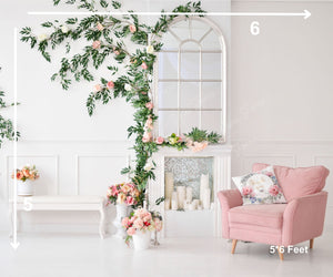 Elegant Living Room - Printed Baby Backdrop - FABRIC (PRE ORDER)