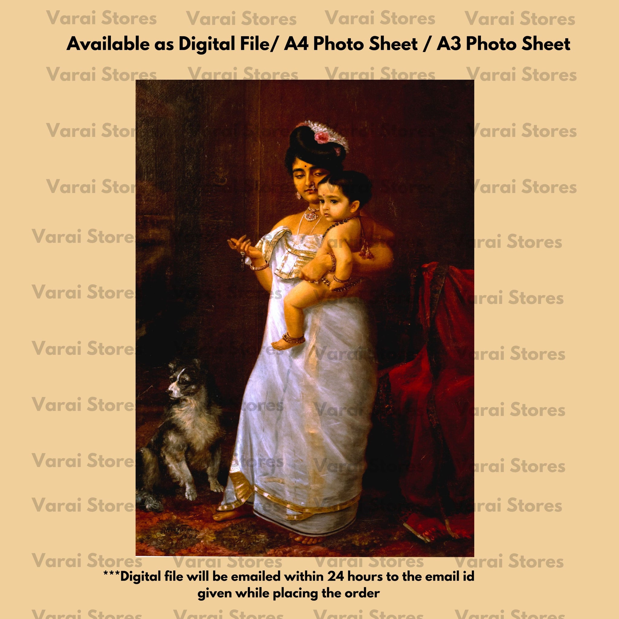 Raja Ravi Varma Painting Print - 04