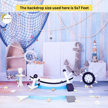 Sailing To The Sea -  Baby Printed Backdrops - PREMIUM FABRIC