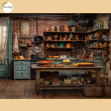 Farmhouse Kitchen - Baby Printed Backdrops - PREMIUM FABRIC