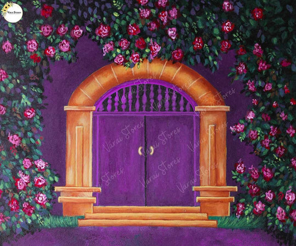 Purple Doorway - Printed Baby Backdrop