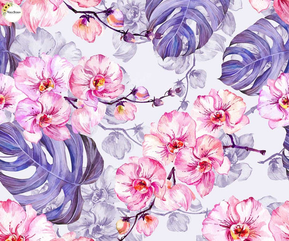 Purple Leaf -Printed Baby Backdrop - FABRIC (PRE ORDER)