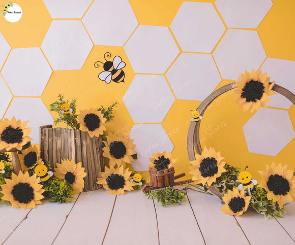 Flying Bee - Printed Baby Backdrop - FABRIC (PRE ORDER)