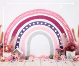 Floral Rainbow - Printed Baby Backdrop - Fabric (Pre Order)