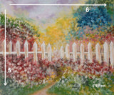 Fence Garden - Printed Baby Backdrop FABRIC (PRE ORDER)