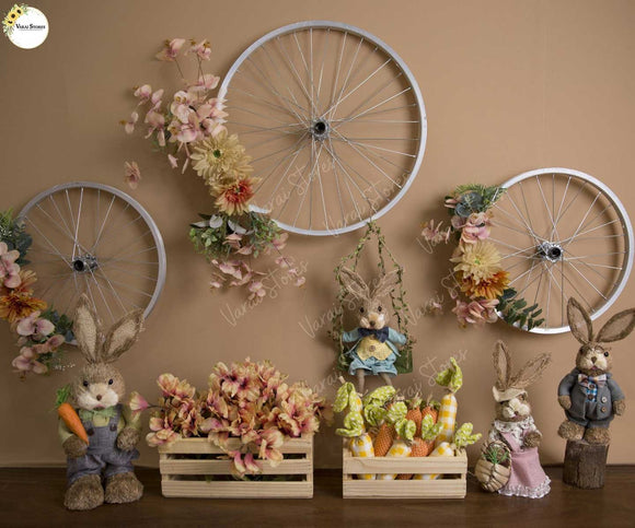 Floral Wheels  - Printed Baby Backdrop - FABRIC (PRE ORDER)